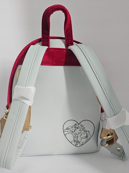 Loungefly Disney Beauty & The Beast Stained Glass & Red Velvet Backpack NWOT main image 7